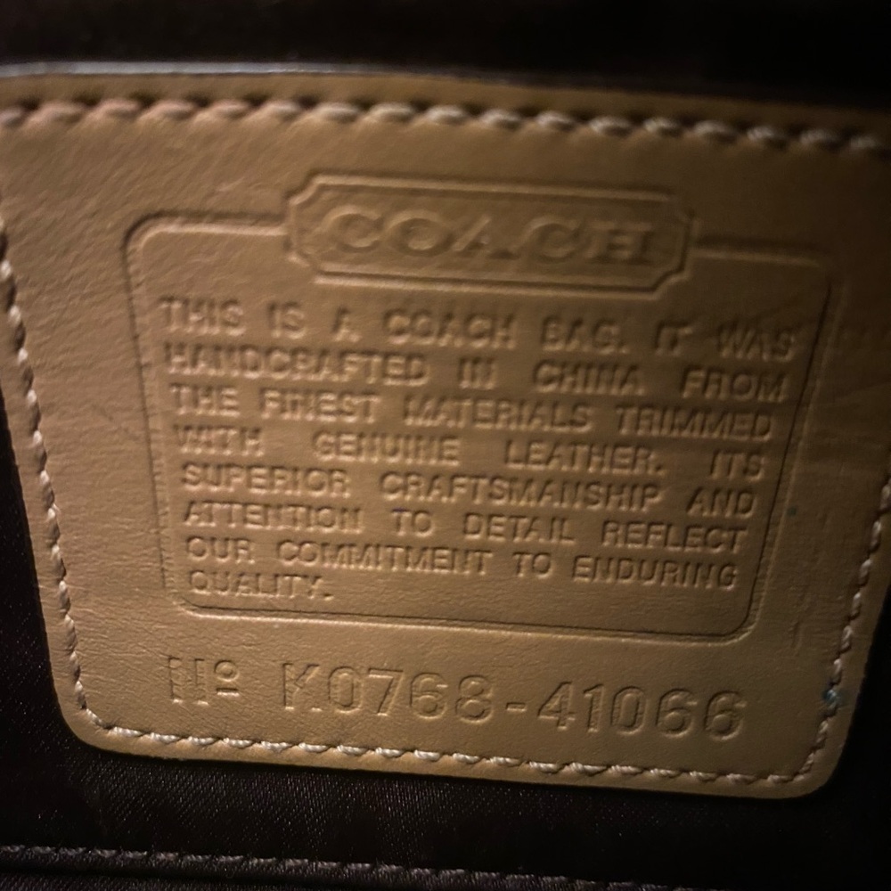 Coach Signature Demi Shoulder Bag 41066 - Brown & Gold Leather y2k Mini Bag - Picture 7 of 10